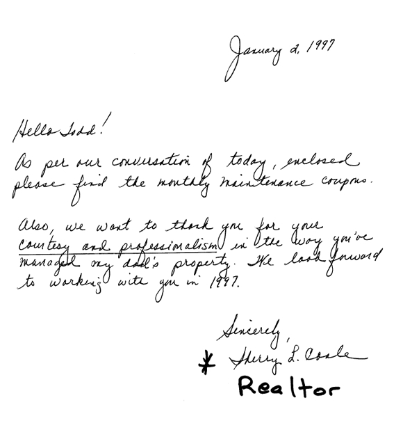 Testimonial Letter